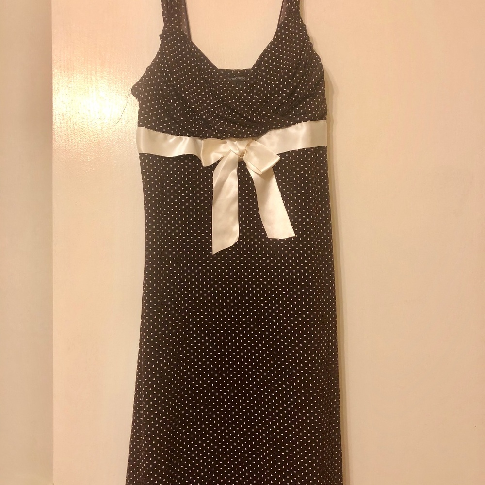 POLKA DOT BROWN DRESS